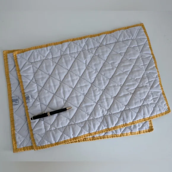 Pierre Deux Vintage French Provincial Quilted Placemats Set 2 Provence Country - Picture 9 of 14